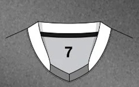 Kerah jersey V-Narrow